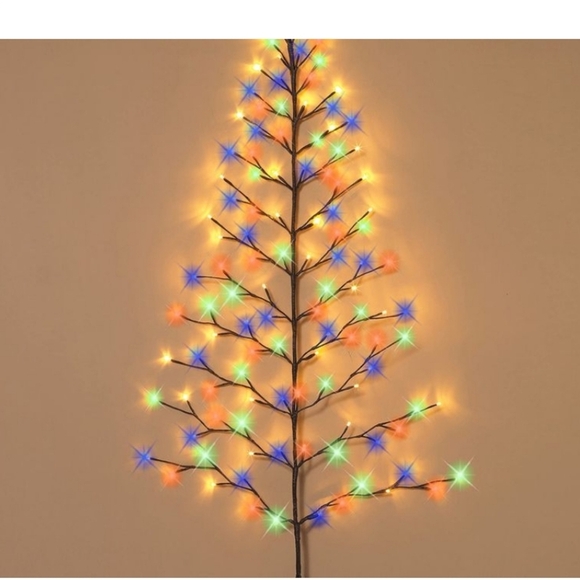 Multicolor LED Holiday Tree For Wall - Picture 1 of 11
